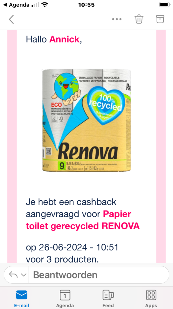50% terugbetaald via Shopmium