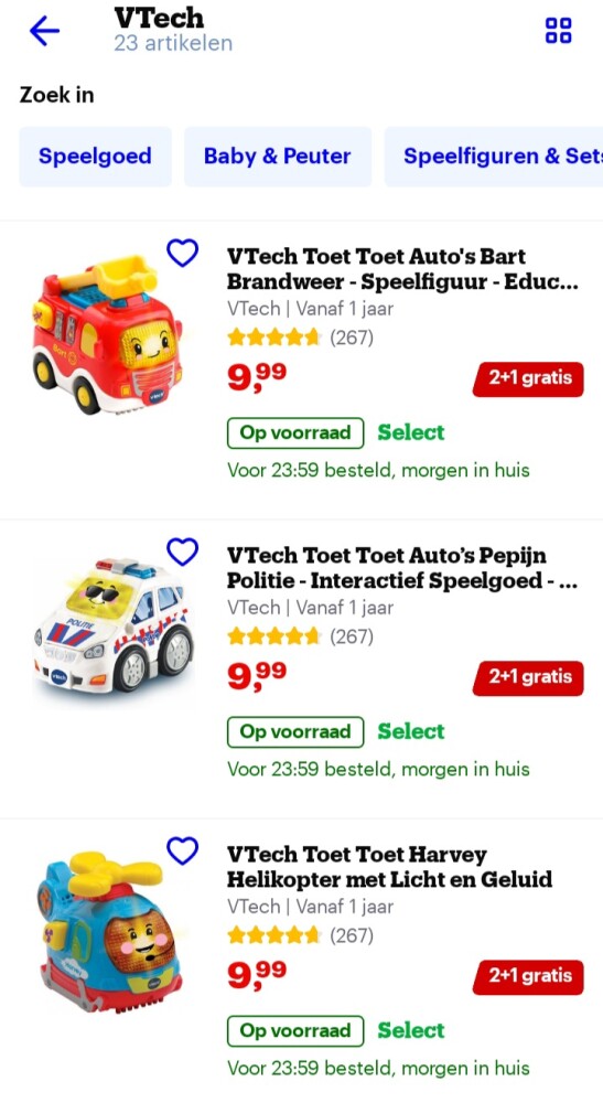 Speelgoed 2+1