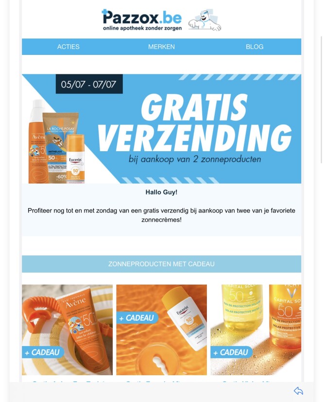 Zonnecrème eucerin