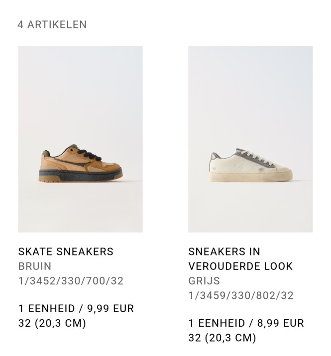 50% korting en meer bij Zara op kinderschoenen en zoveel meer