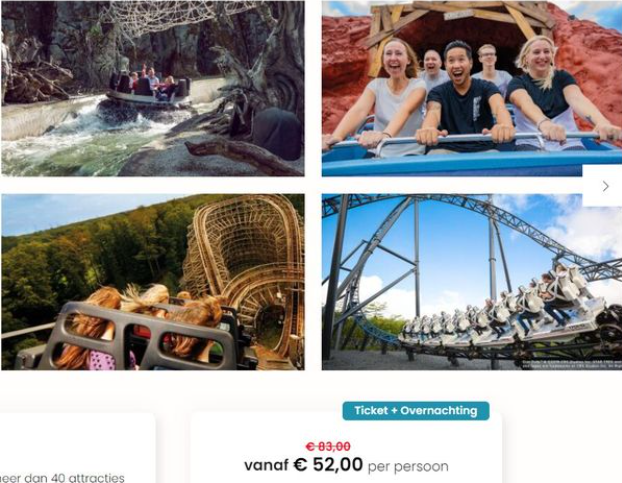 Movie Park incl. overnachting voor € 52 p.p.