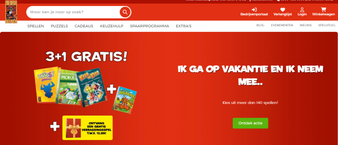 3+1 gratis op 999 compacte spellen🎲+ gratis spel t.w.v. €12,99