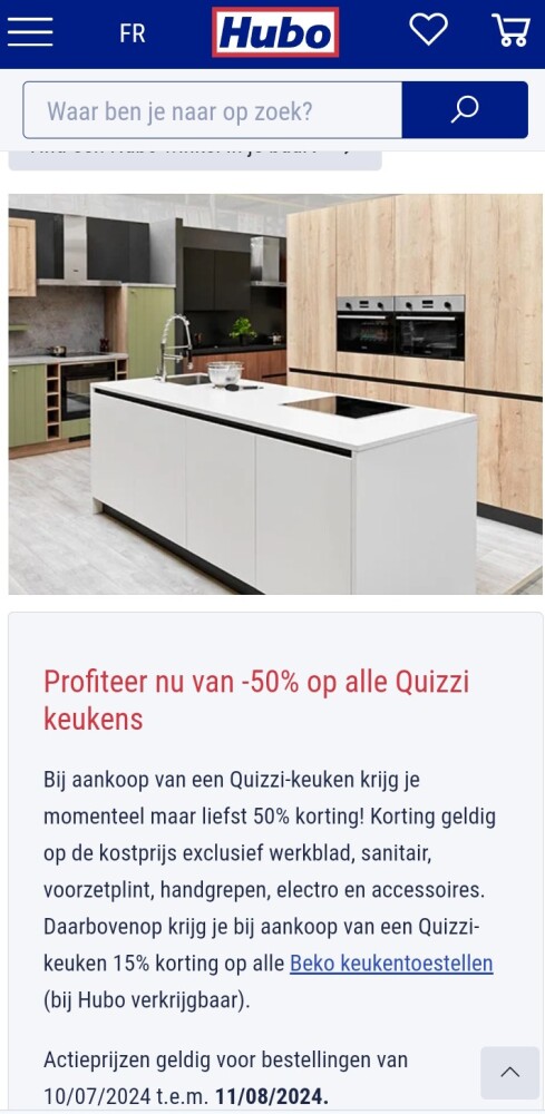 -50% op alle Quizzi keukens