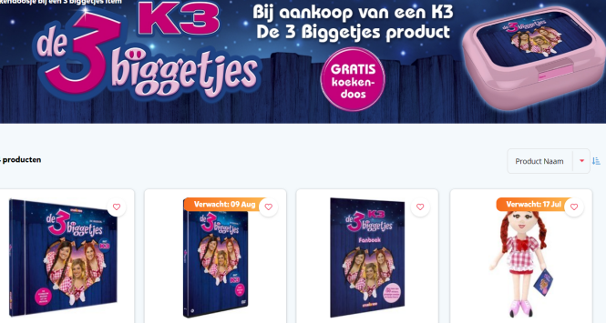 Gratis K3 koekendoos bij 3 biggetjes item 🐷 Studio 100