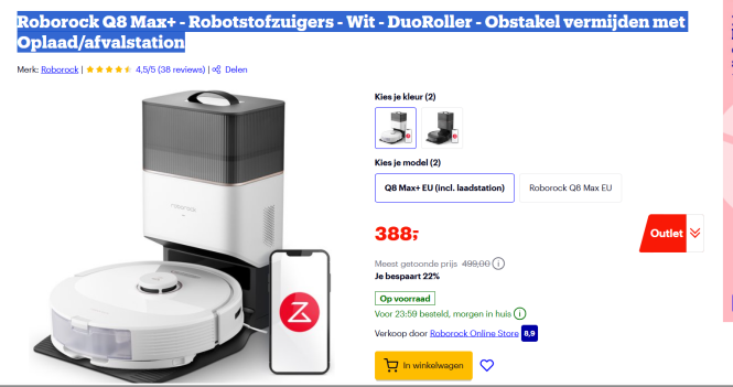 Roborock met laadstation -22%