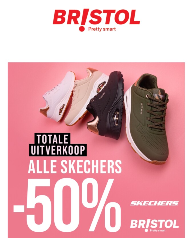 50% op skechers