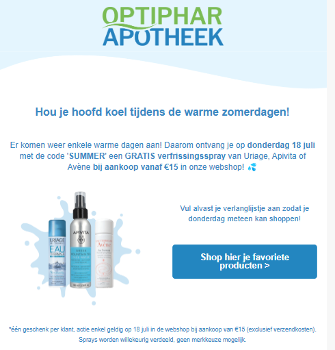 gratis verfrissingsspray