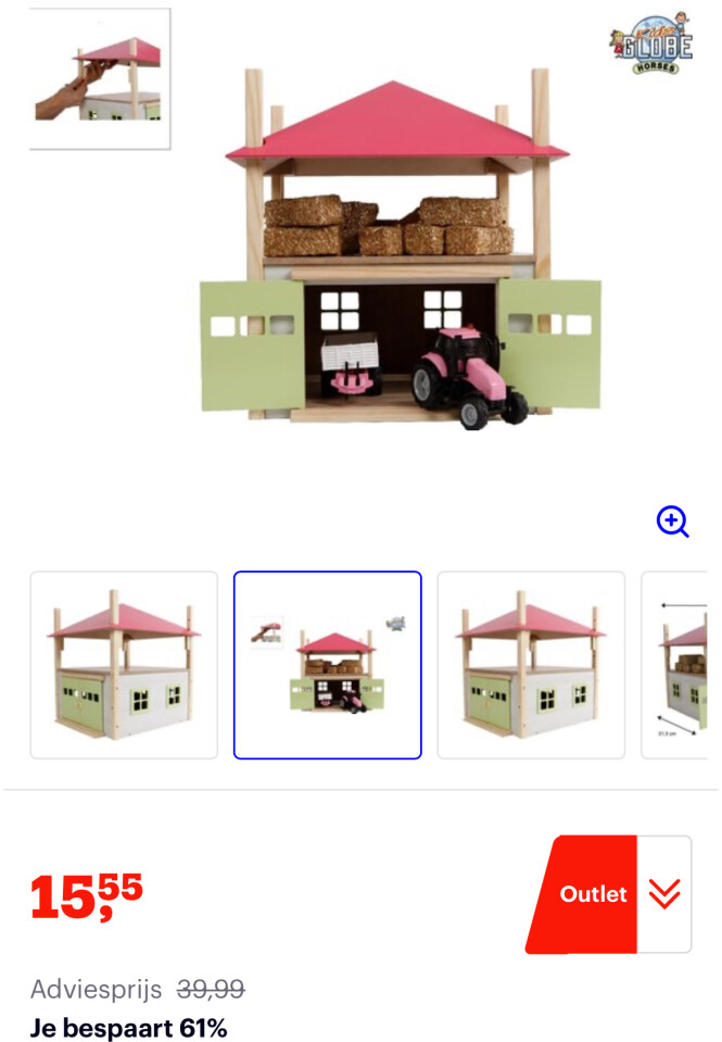 Kids Globe Houten Hooiberg met Berging