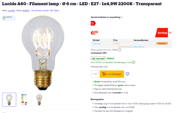 Tot -45% op LED lampen van Lucide 💡 Bol
