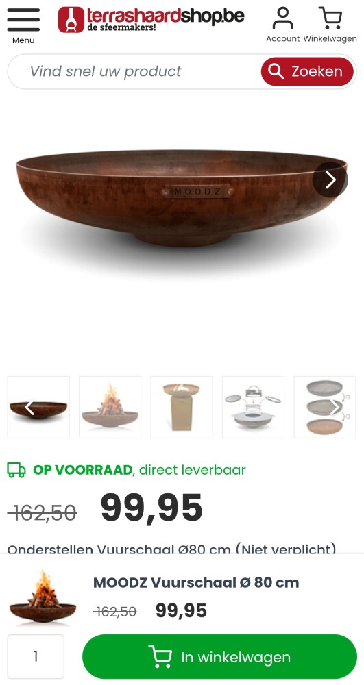Mooie kortingen op vuurschalen, terrashaarden , vuurkorven ed