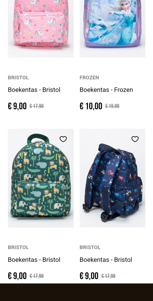 -50% Boekentassen bij Bristol 🎒