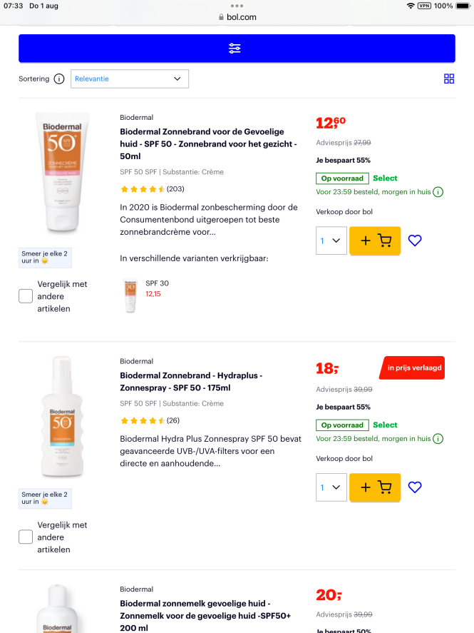 Biodermal zonnespray