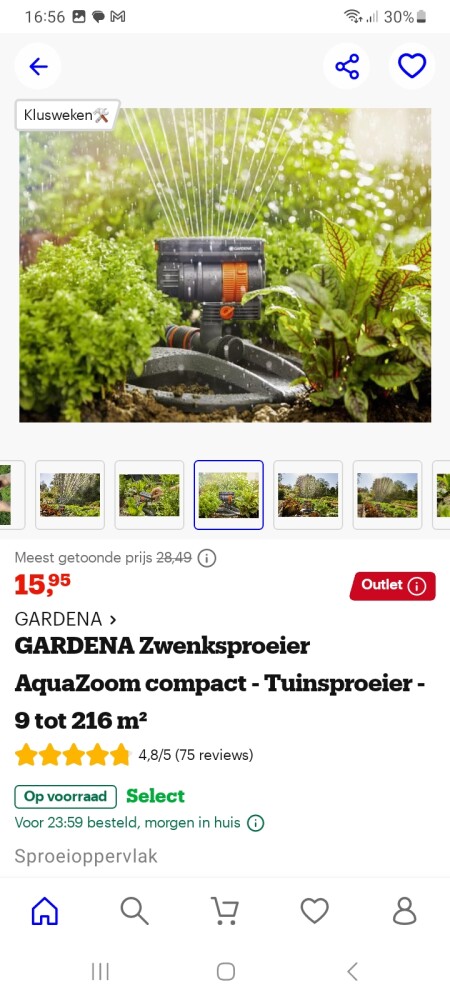 Zwenksproeier AquaZoom compact
