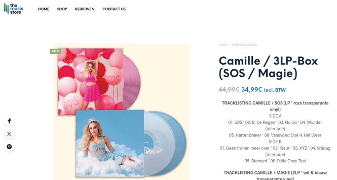 Camille 💝 3LP-Box (SOS / Magie) bij Bol