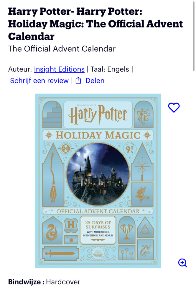 Harry Potter- Harry Potter: Holiday Magic: The Official Advent Calendar