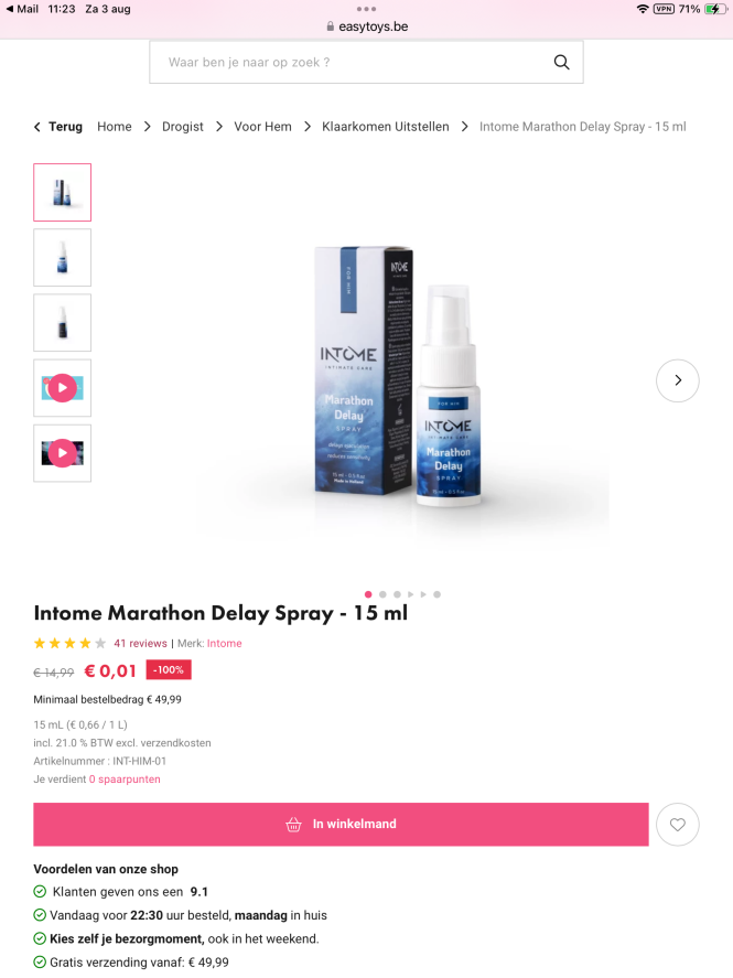 Intome Marathon Delay Spray - 15 ml