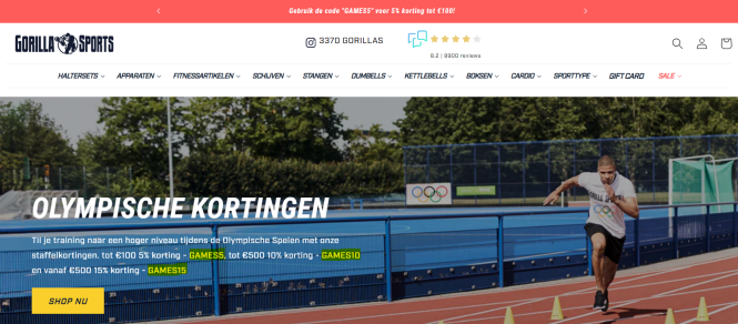 Tot -15% bij Gorillasports.nl