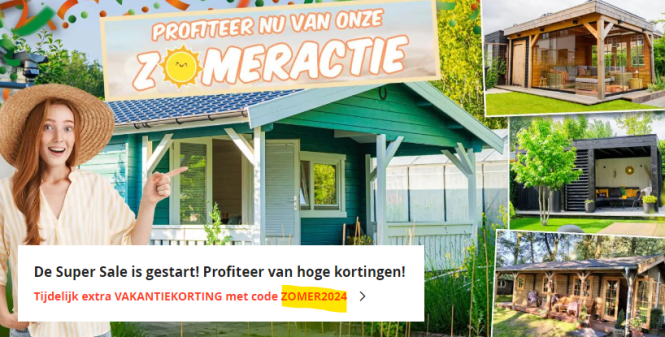Super sale en nog eens extra vakantiekorting op tuinmeubilair