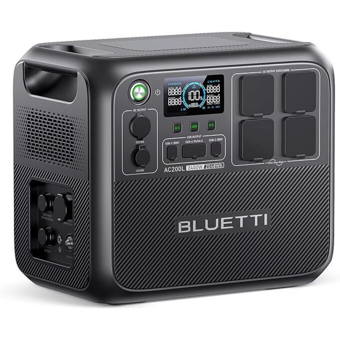 25% de réduction sur la station de recharge portable BLUETTI AC200L 2400W 2048Wh LiFePO4 pour le camping