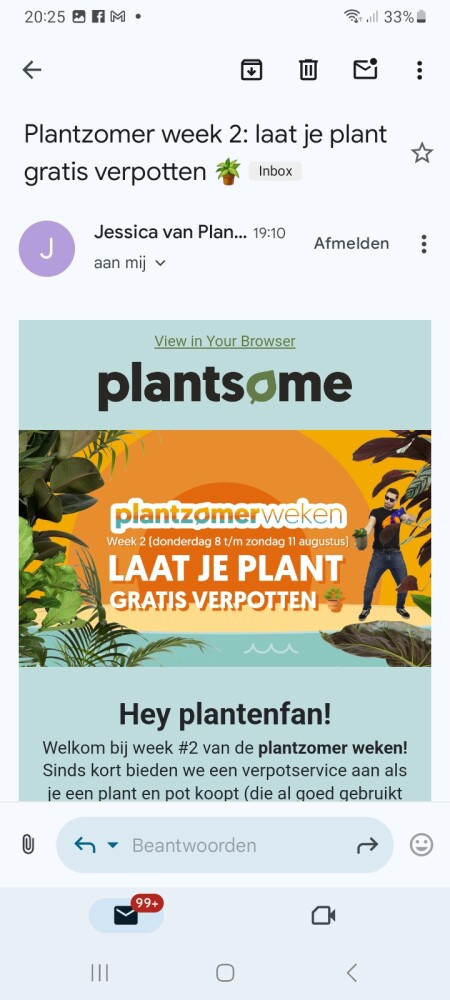 Plantsome plantzomer weken