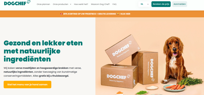 30% korting op Dog Chef proefbox 🐶