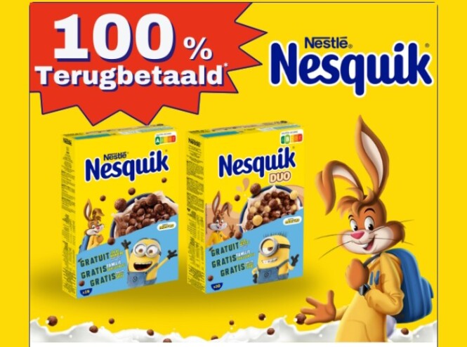 Gratis Nesquik ontbijtgranen !