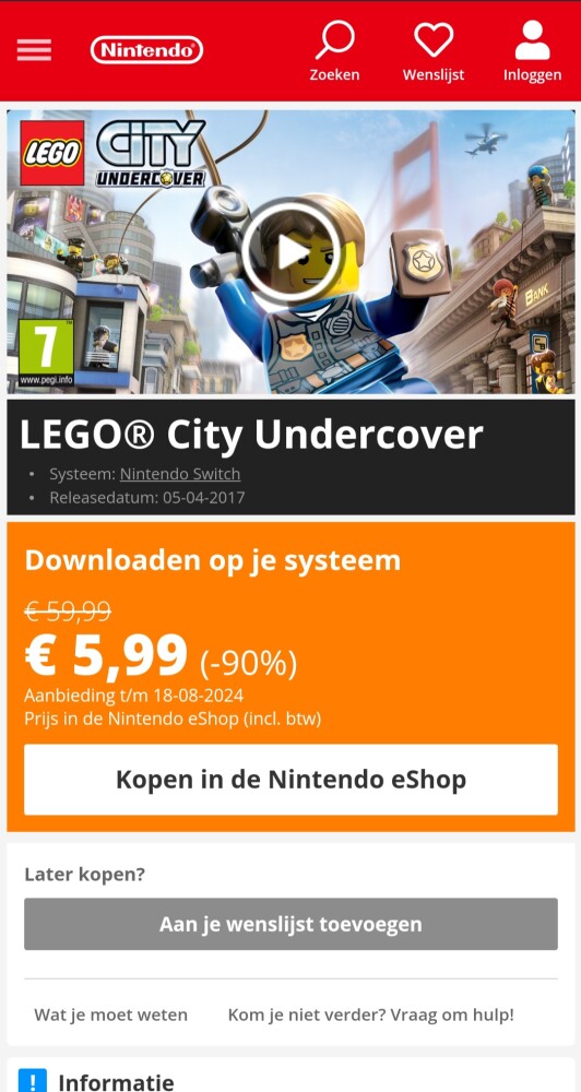 LEGO City Undercover -90%