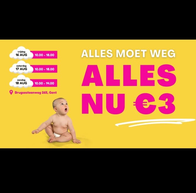 Alles aan €3 👶🏼 Baby Outlet te Gent