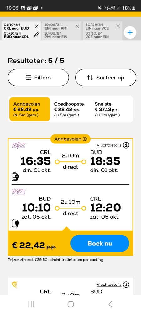 Goedkoop vliegen naar Budapest vanaf Charleroi