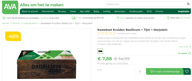 -45% Kweekset Kruiden Basilicum + Tijm + Marjolein 🌿 bij AVA