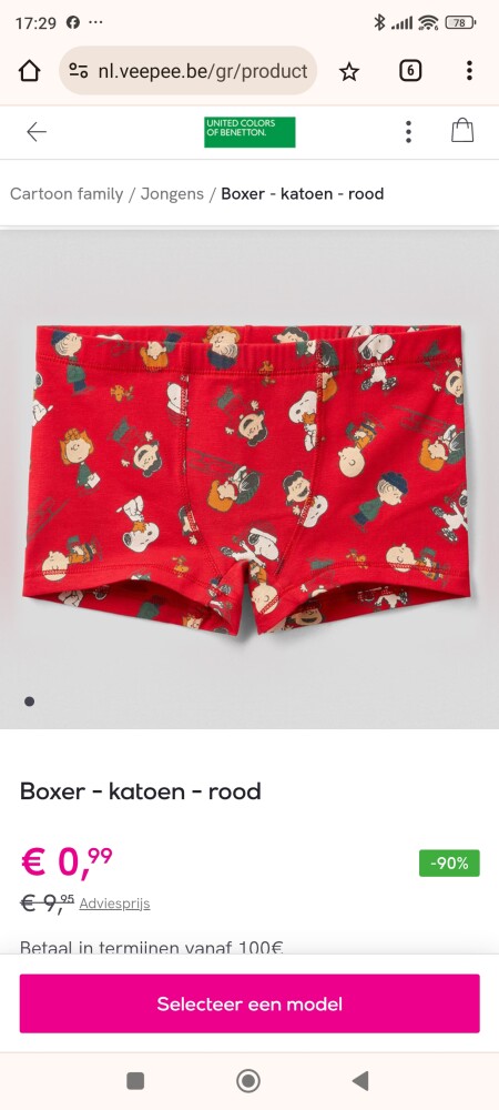 United colors of Benetton tot 90% korting!