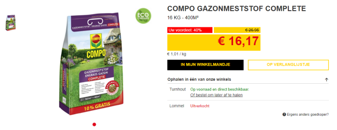 Compo gazonmeststof complete