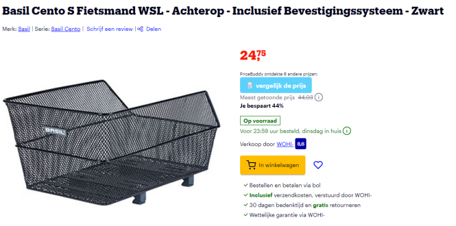 Basil Cento S Fietsmand