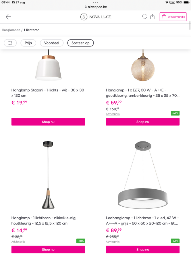 Hang,staan,wandlampen