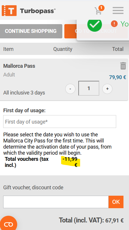 15% korting op een Mallorca City Pass