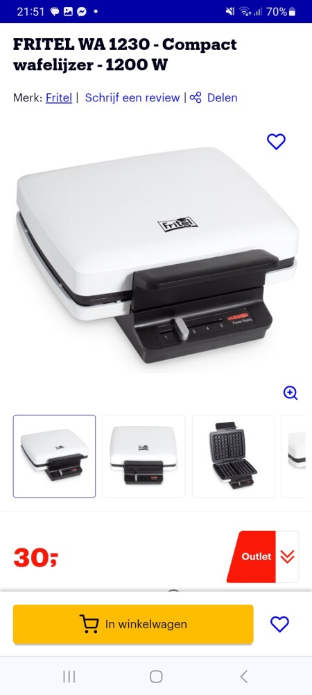 FRITEL WA 1230 - Compact wafelijzer