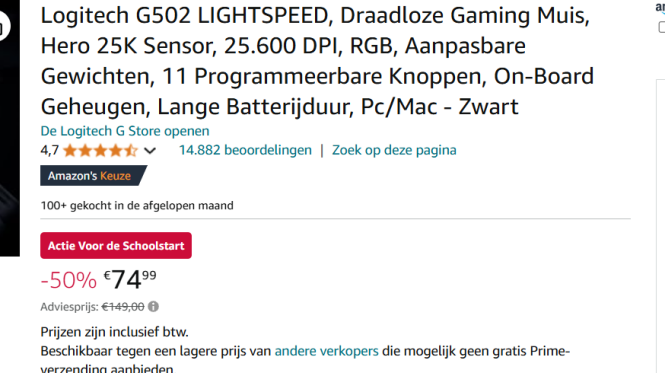 Draadloze muis van Logitech