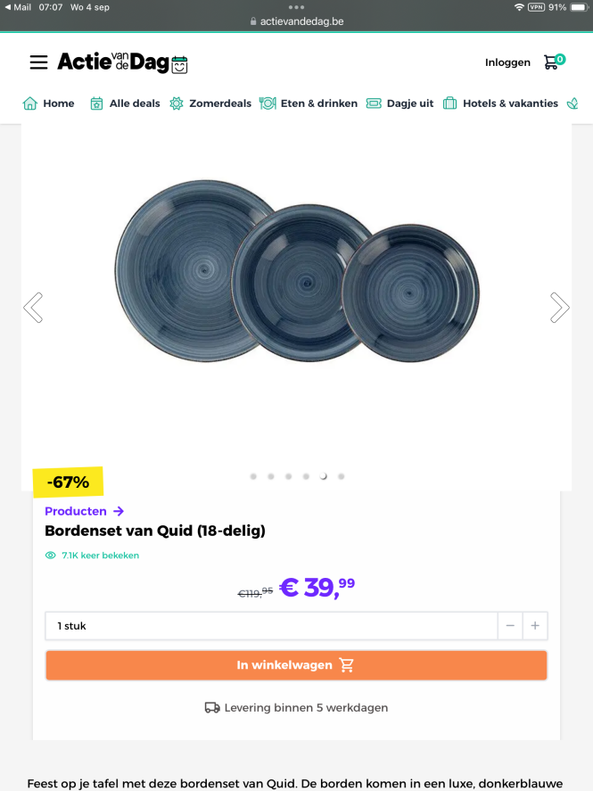Bordenset van Quid (18-delig)