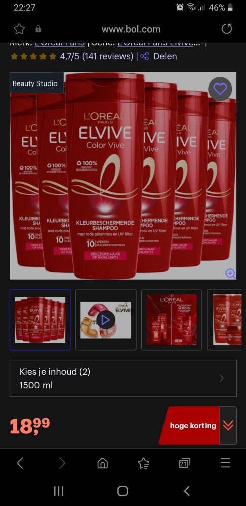 L’Oréal Paris gekleurde shampoo 250ml