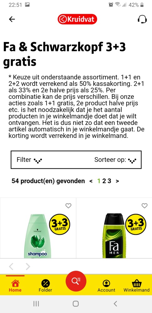 Kruidvat Fa en schwarzkopf 3 + 3 gratis