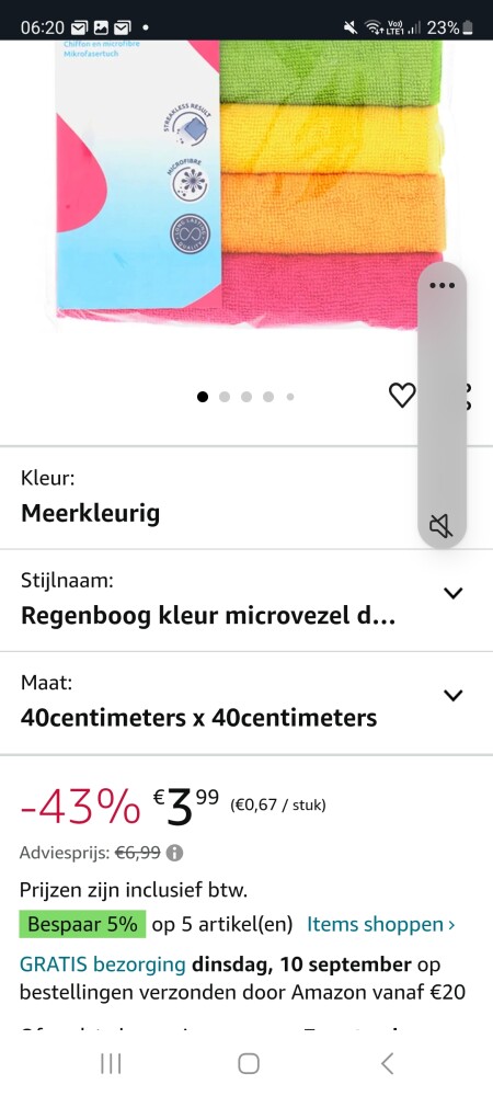Microvezel doekjes 0,67€/stuk