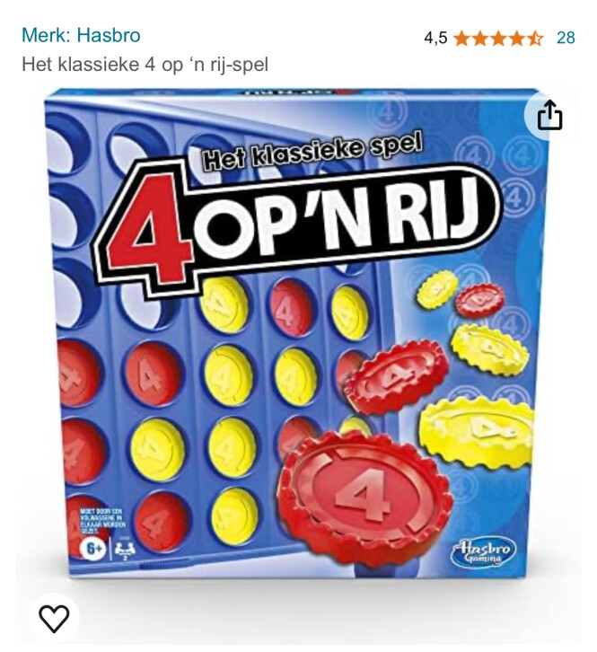 Hasbro Gaming 4 op 'n rij