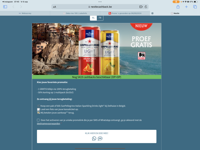 Cashback SanPellegrino Italian Sparkling Drinks light