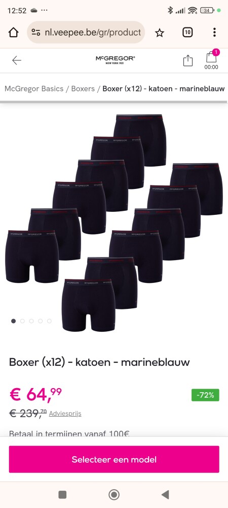 12 MC gregor boxershorts voor 64,99€!
