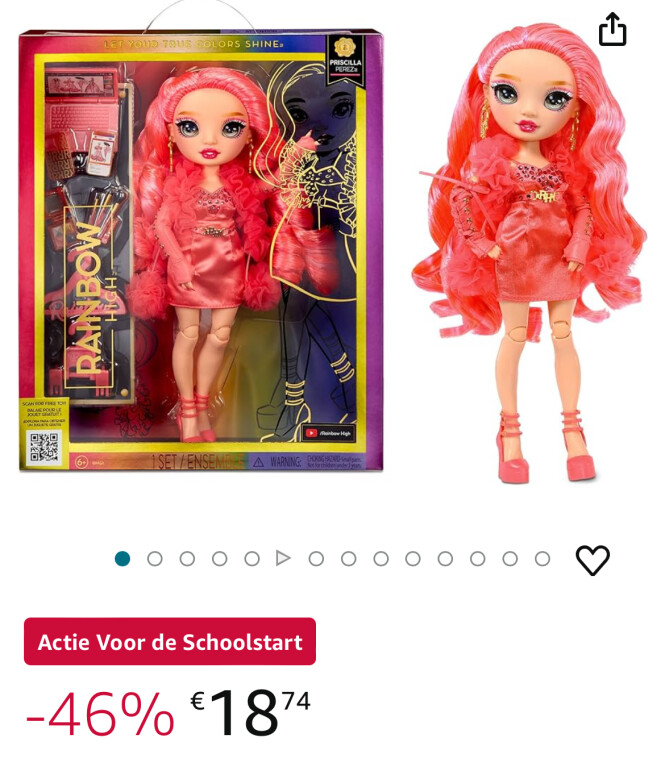 Rainbow High pop aan hoge korting bij Amazon NL