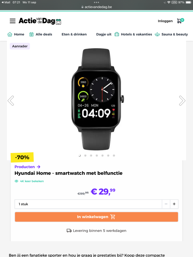 Hyundai Home - smartwatch met belfunctie