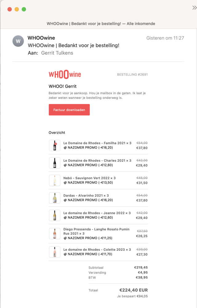 (H)eerlijke wijntjes van WHOOwine met 30 korting!