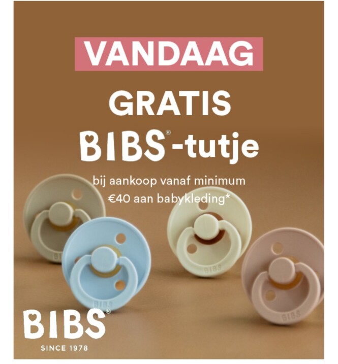 Alleen vandaag: gratis Bibs tutje