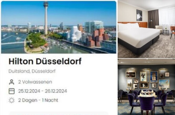 Hilton Düsseldorf voor € 49,50 p.p. incl. ontbijt