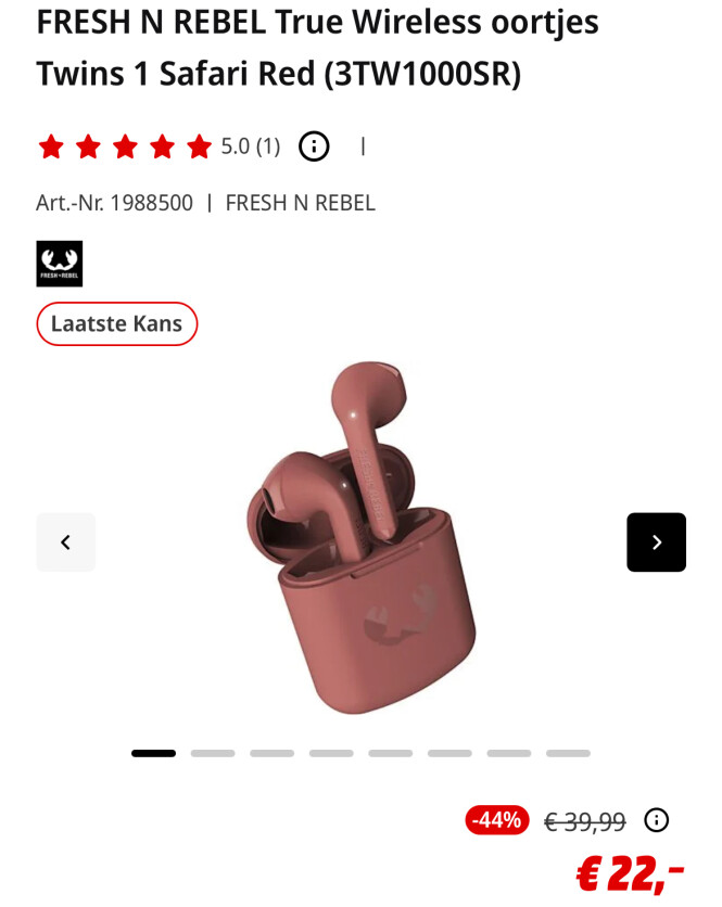 FRESH N REBEL True Wireless oortjes